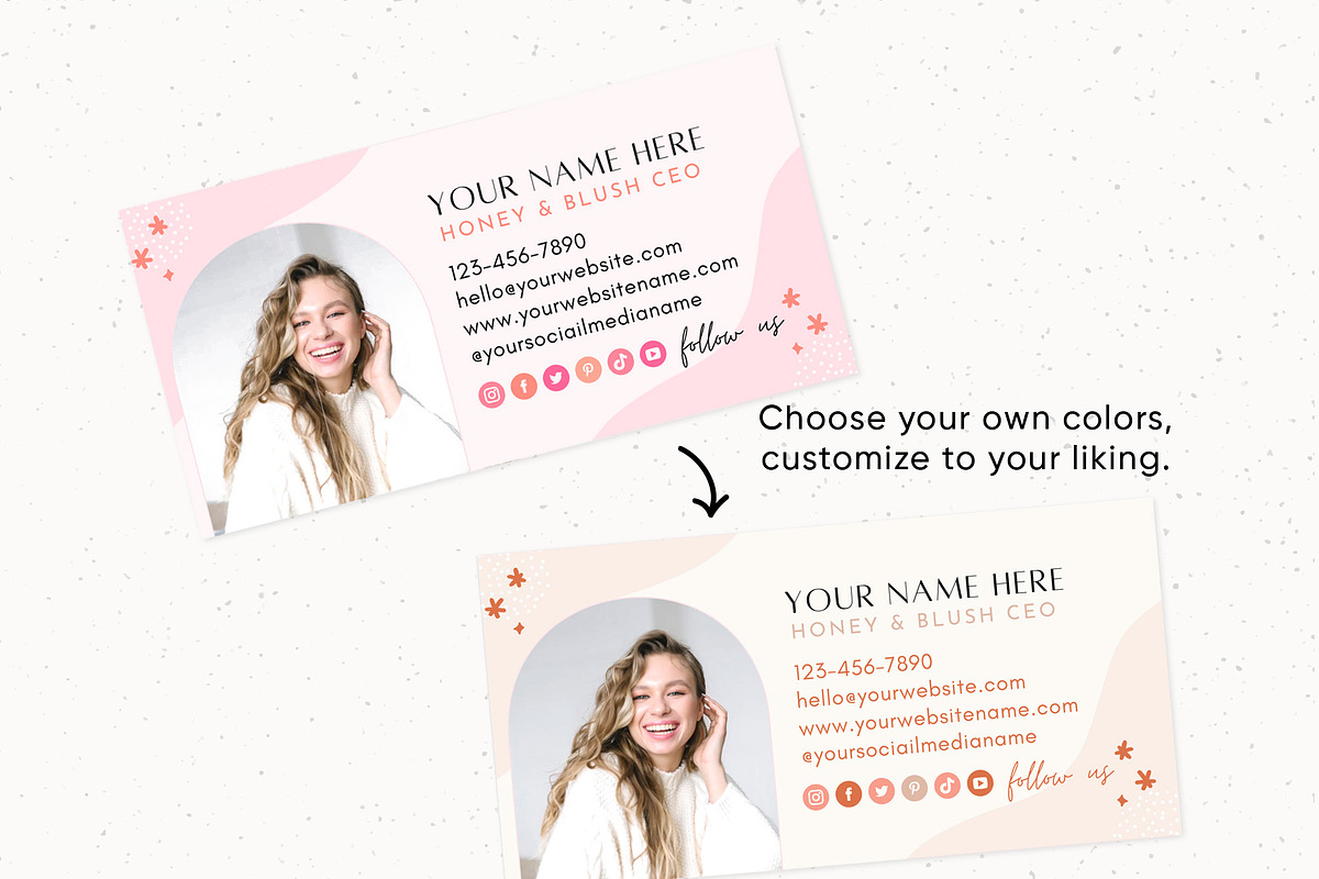 Pink Editable Email Signature Canva, an Email Template by Summit Avenue (Photo 3 of 5)
