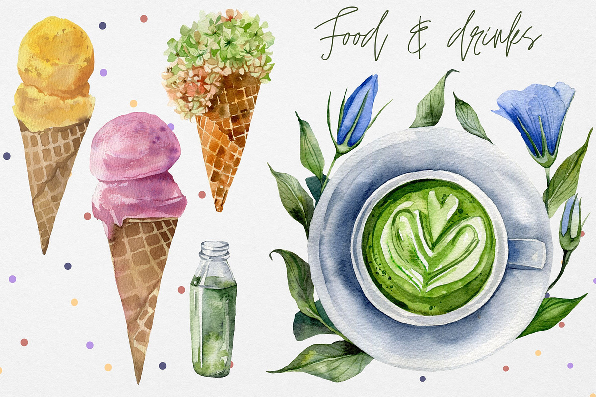 Spring wildflowers watercolor, a Decorative Illustration by Artcard Watercolor (Photo 4 of 12)