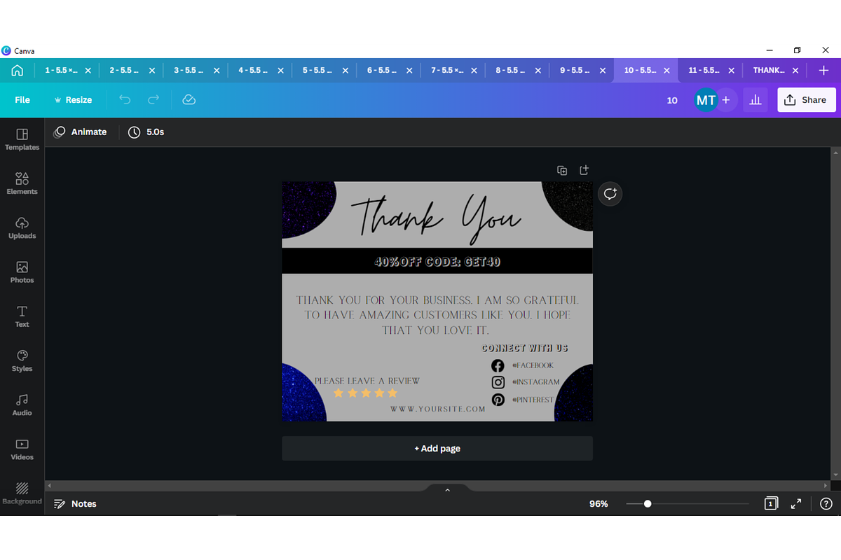 Thank You Order Card | Canva, a Card Template by tahananeart (Photo 7 of 7)