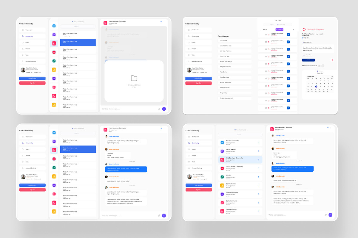 Community Managment Web App Ui Kit, an UI Kit Template by Pixel Blend (Photo 5 of 6)