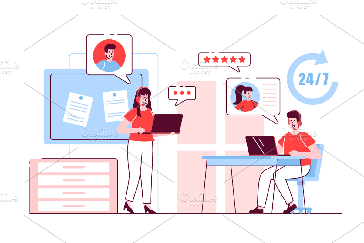 Flat Line Web Illustrations, a Templates & Theme by alexdndz (Photo 13 of 25)