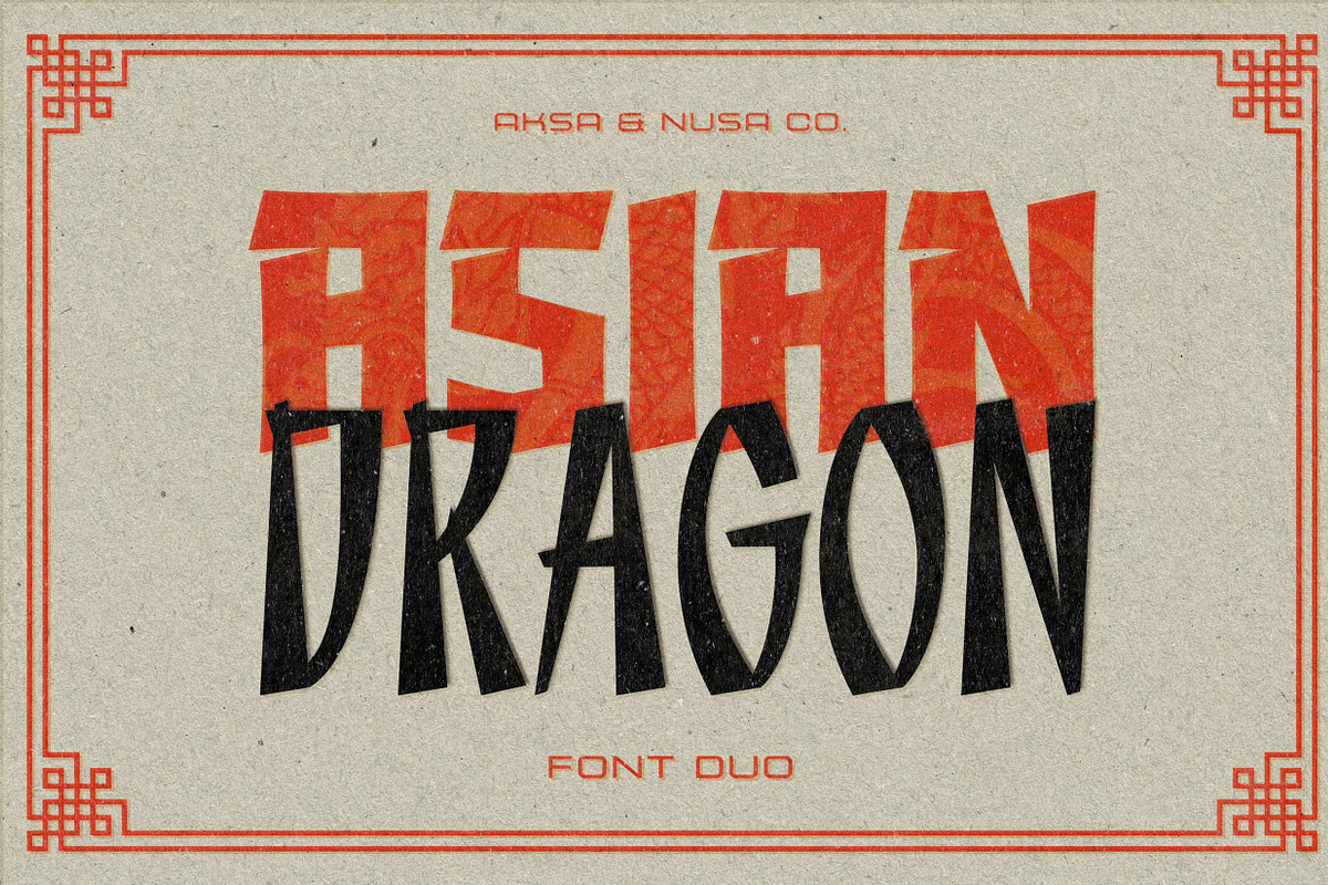 ASIAN DRAGON - FONT DUO, a Font by Aksa & Nusa Co. (Photo 7 of 7)