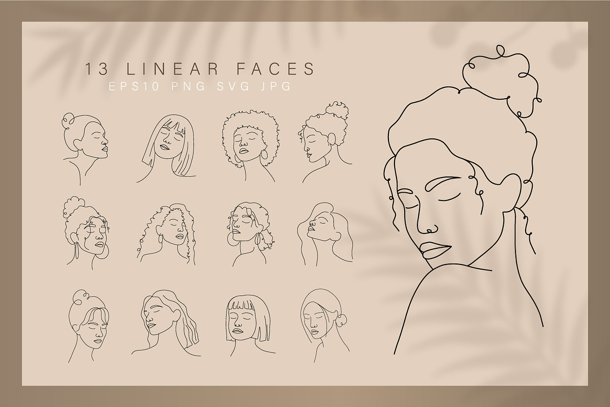 Abstract woman linear face, an Illustration by KeronnArt (Photo 2 of 10)