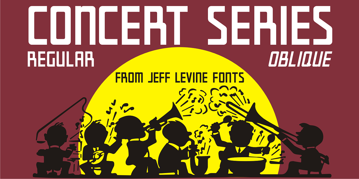 Concert Series JNL, a Sans Serif Font by Jeff Levine Fonts