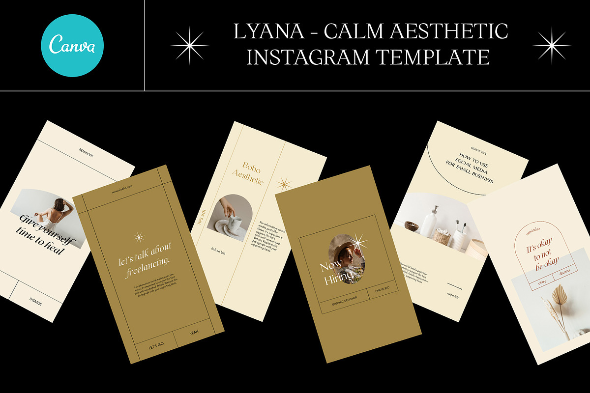 LYANA - Calm Aesthetic IG CANVA, a Social Media Template by Elokka Std. (Photo 8 of 9)