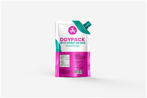 Doypack With Spout On Side Mockup