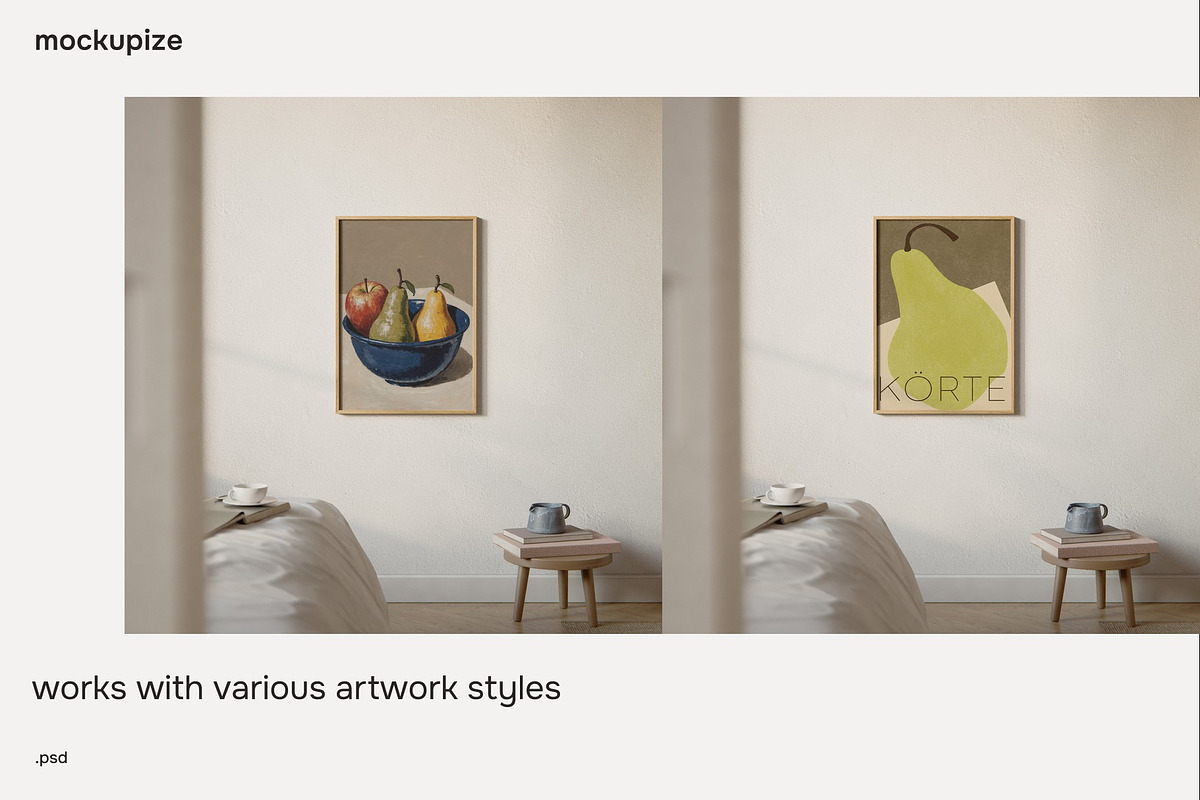 DIN A Bedroom Frame Mockup Minimal, a Household Mockup by mockupize (Photo 7 of 7)