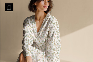 V-neck Long Sleeve Dress Mockup, a Shirt Mockup by 1001 mockups