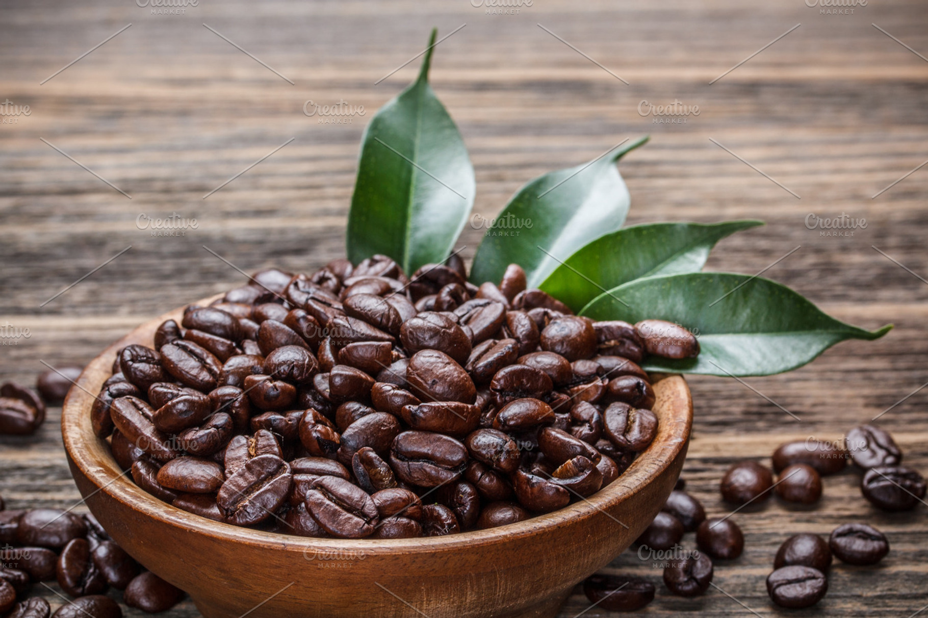 Coffee beans stock photo containing background and bean