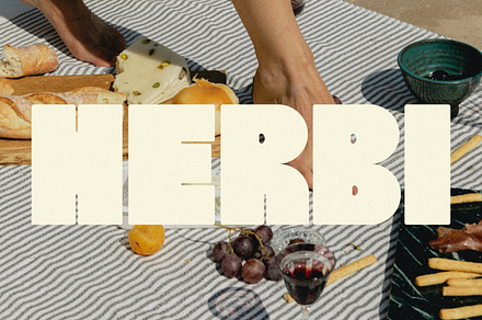 HERBI | A Chunky Sans Serif Font, a Sans Serif Font by Loryn Ipsum