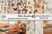 Cute Boho Seamless Patterns Bundle, a Pattern Graphic by Canvas Craft (Thumbnail 1 of 6)