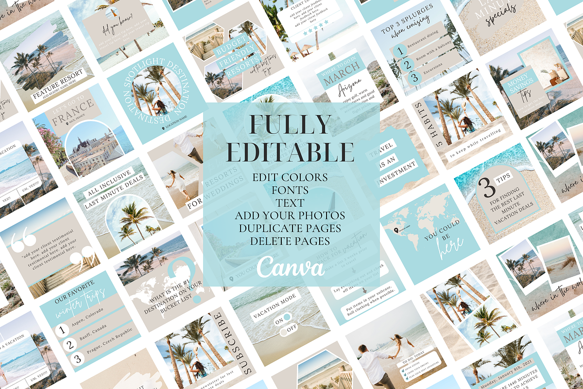 Travel Instagram Templates, a Social Media Template by Oh So Social Boutique (Photo 2 of 5)