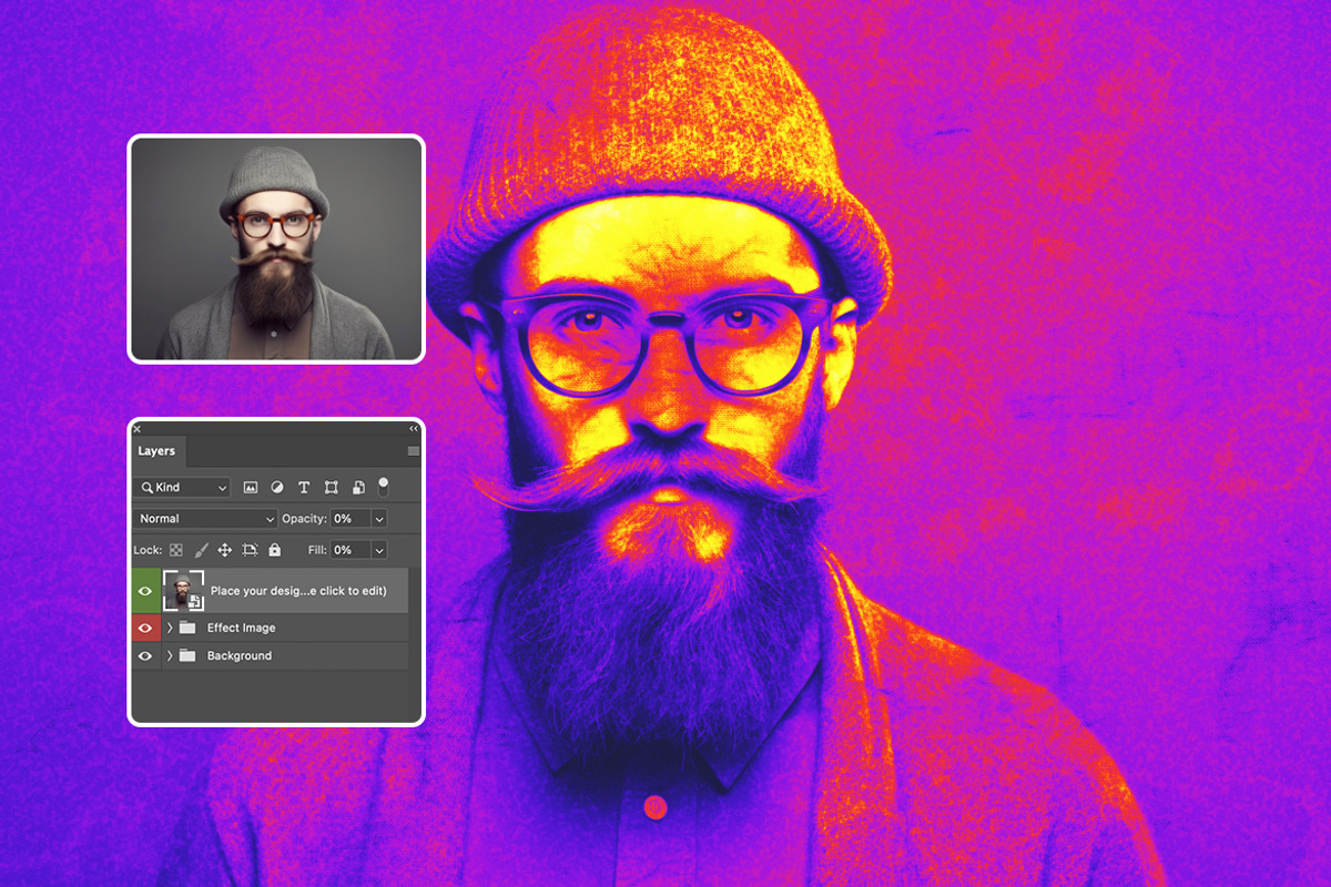 Thermal Infrared Photo Effect, a Layer Style Add-On by dokudokunomi