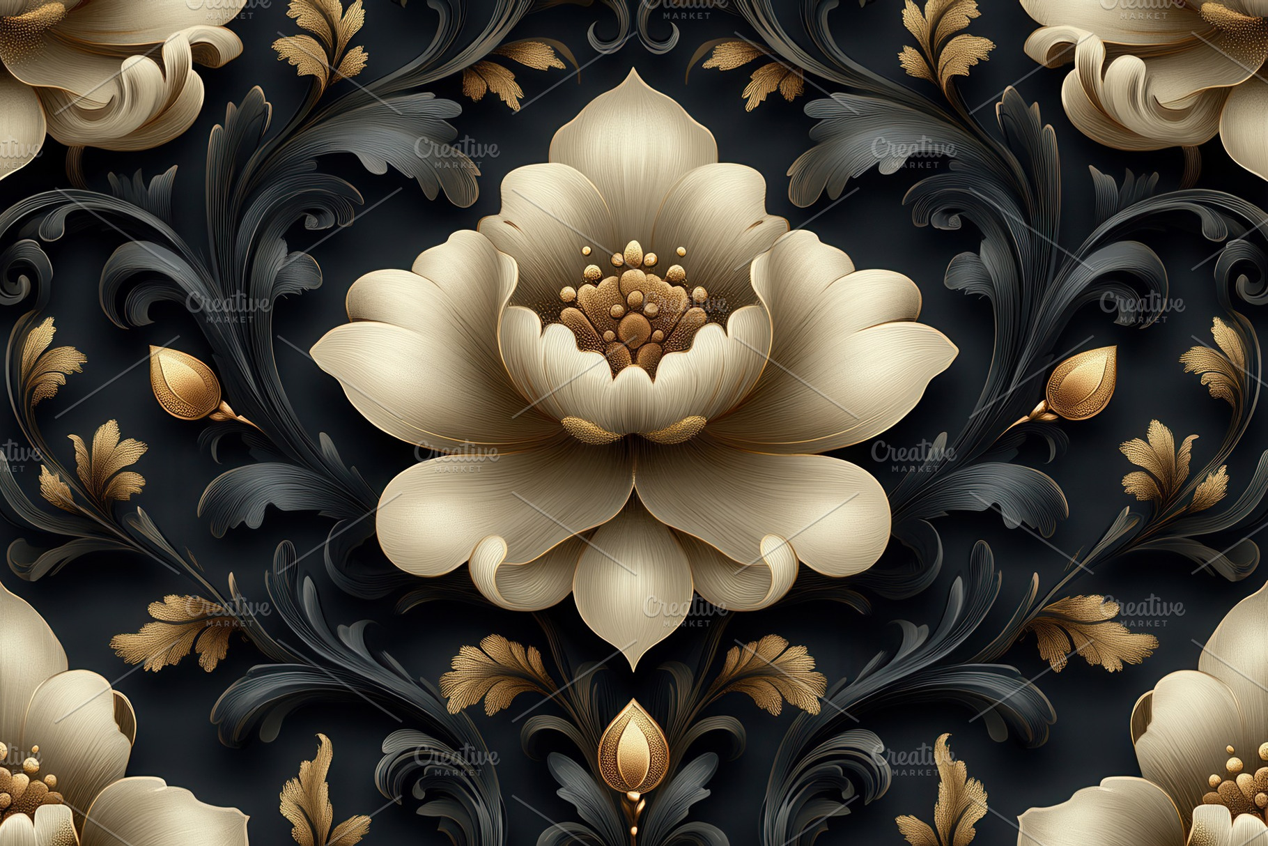 Elegant floral design featuring intr, a Photo by Tanuart