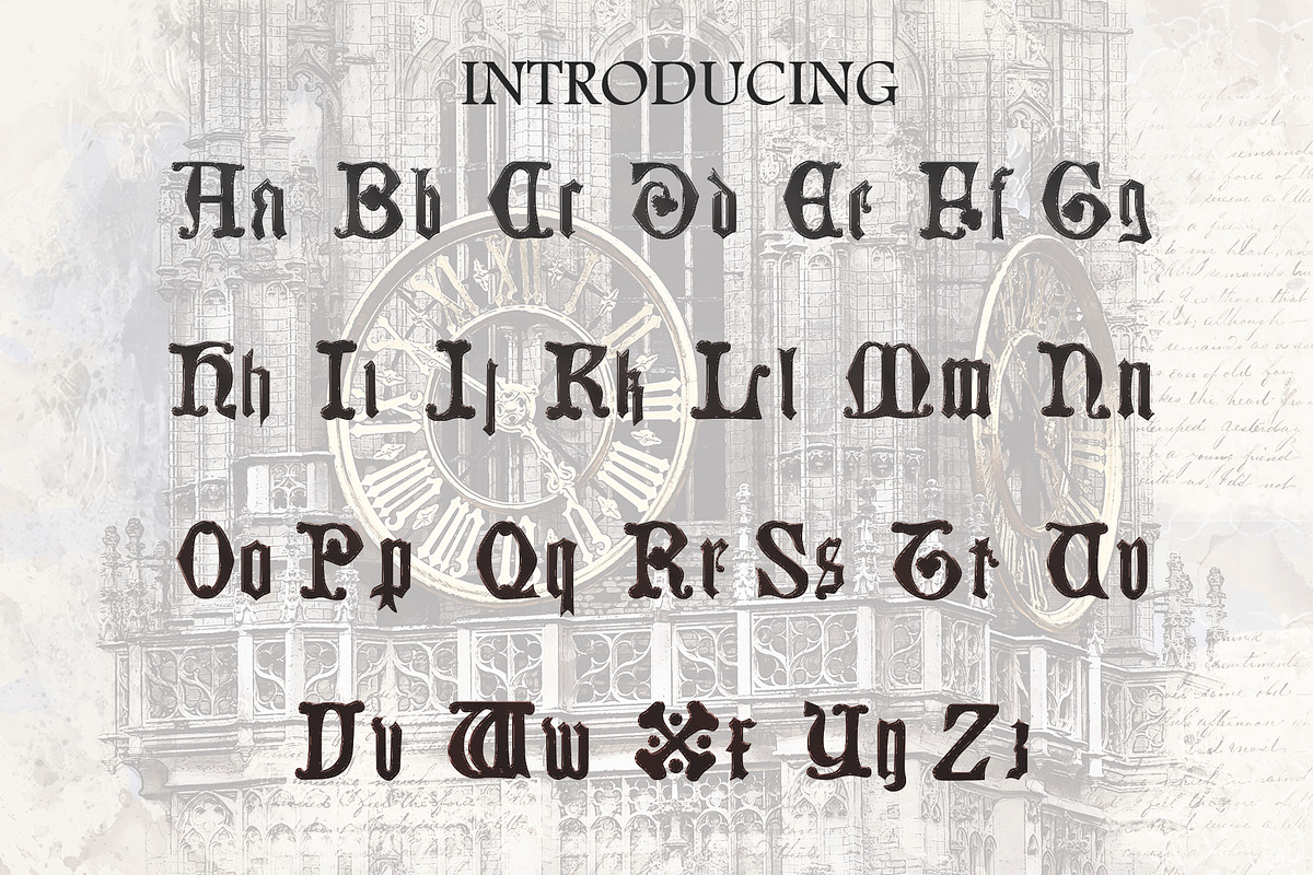 THORN, a Blackletter Typeface preview 2