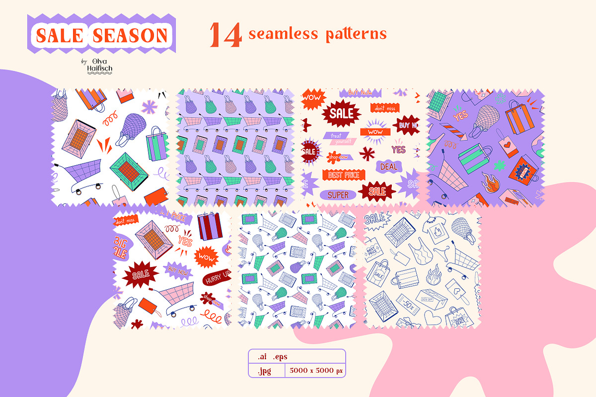 Sale Season Graphics & Patterns, an Object Graphic by Olya Haifisch (Photo 4 of 16)