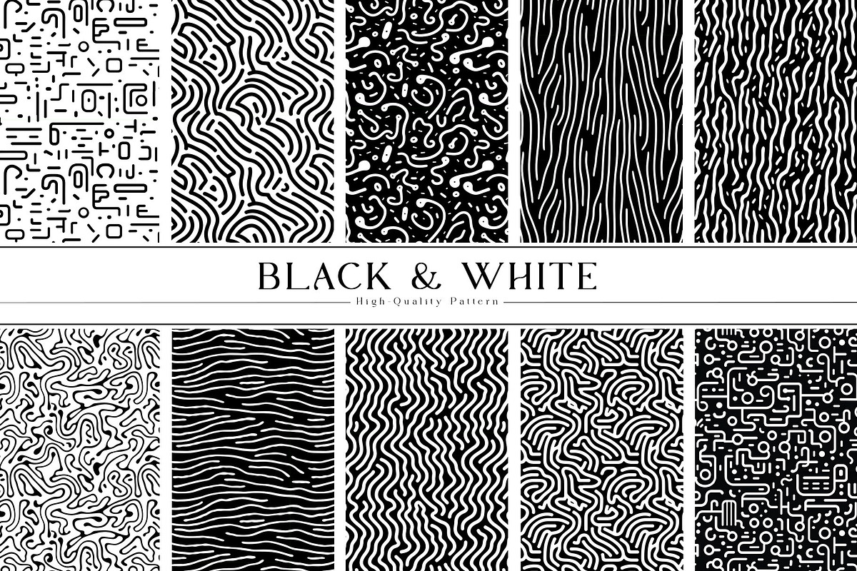 Black And White Pattern Bundles, a Pattern Graphic by Vibrand Studio (Photo 10 of 11)