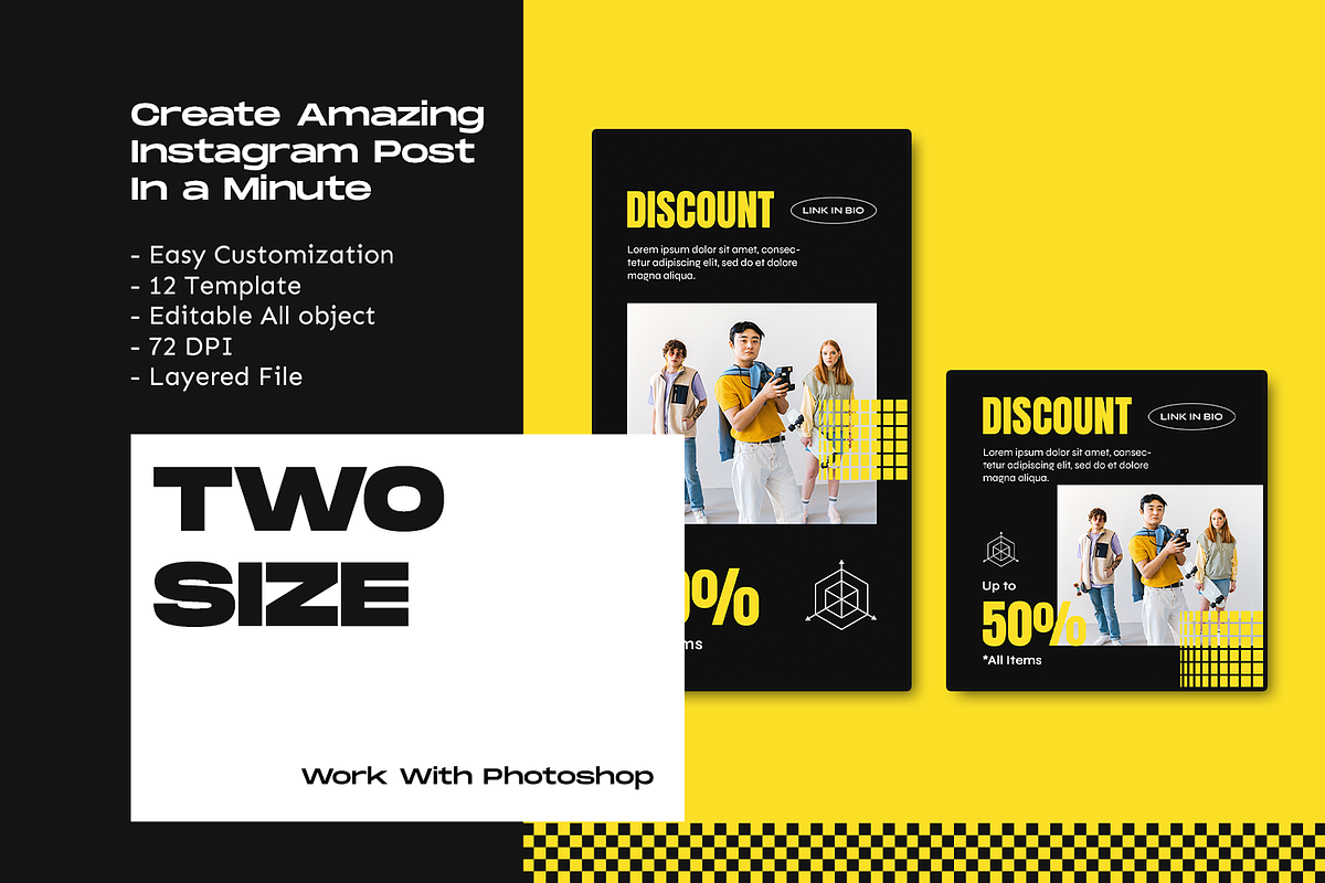 Lumixe Streetwear Instagram Template, a Social Media Template by Shinra Labs (Photo 4 of 5)