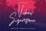 Vibes Signature, a Script Font by Pustudio (Thumbnail 1 of 7)