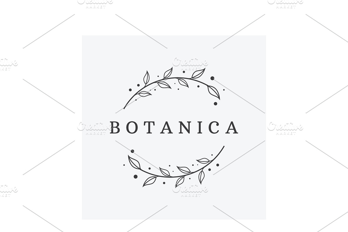 Botanical logo design with outline c, a Branding & Logo Template by LOGOCREATIVE
