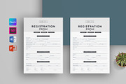 Registration Form | MS Word & Canva, a Stationery Template by obayes (Thumbnail 1 of 3)