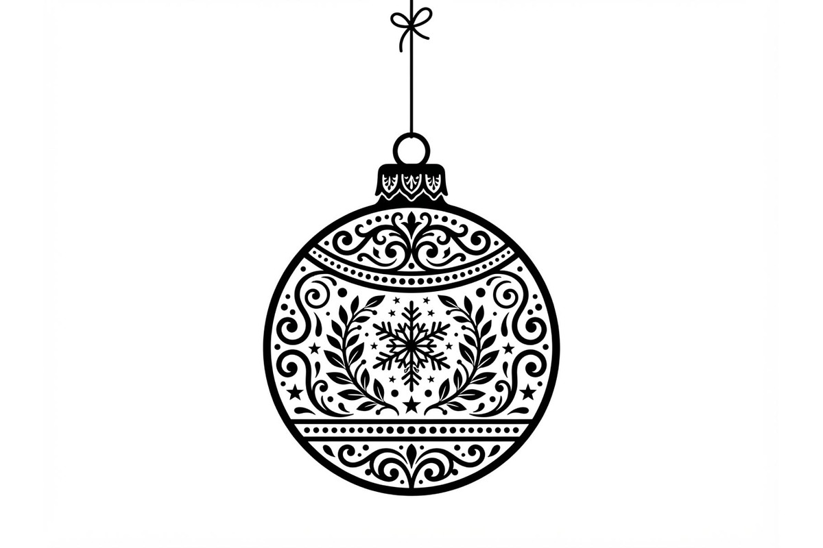 Festive Filigree Bauble Silhouette, an Object Graphic by Creativeshirt (Photo 5 of 5)