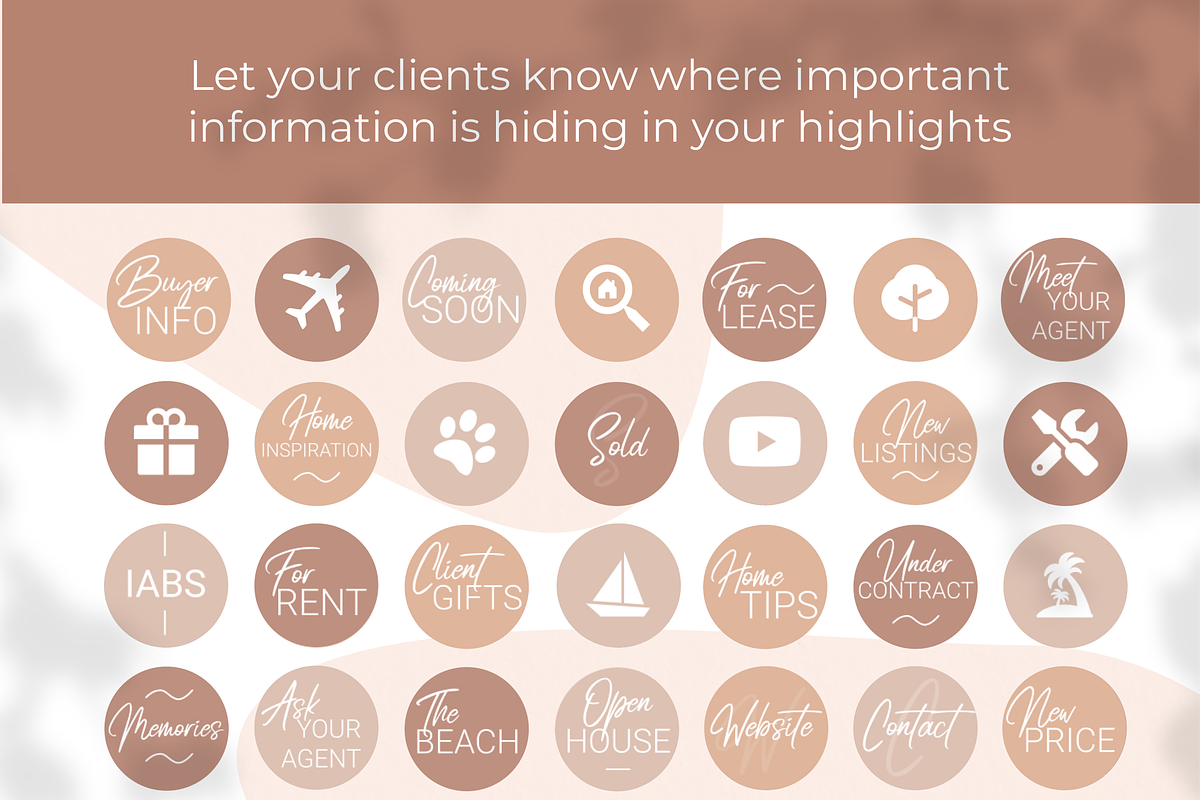 60 Real Estate Instagram Highlights, a Social Media Template by DesignKora (Photo 2 of 7)