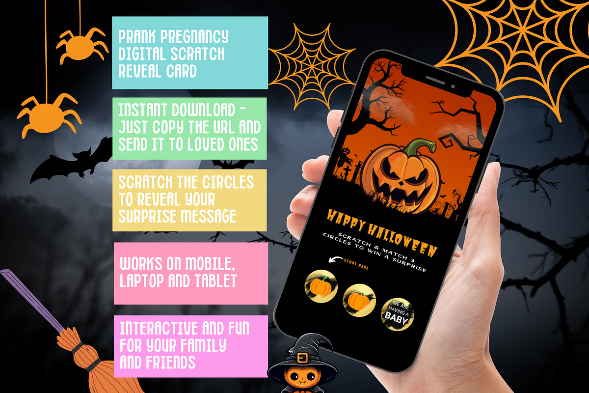 Halloween Pregnancy Scratch Card, an App Template by SunshineStudioBoutique (Photo 1 of 8)