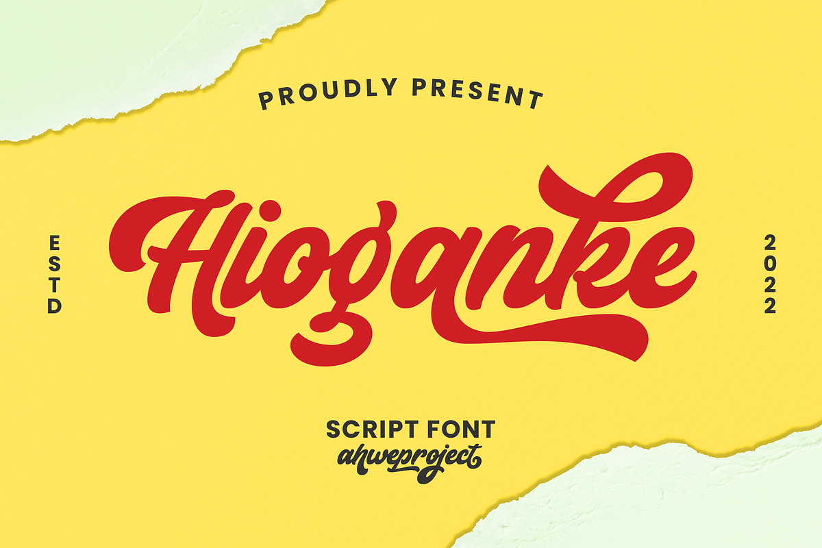 Hioganke, a Script Font by ahweproject (Photo 1 of 9)