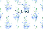 Blue cornflowers bundle, a Decorative Illustration by EshaStudio (Thumbnail 15 of 15)