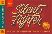 Silent Fighter - 3D Layered Font, a Script Font by Mikrojihad Typography (Thumbnail 1 of 19)