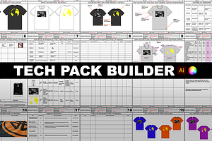 Apparel Tech Pack Builder, a Graphic by Infinity Mockups