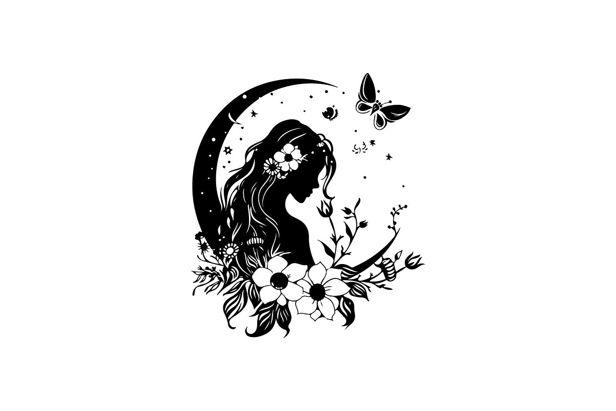 vintage Magical Fairy Moon Set, an Object Graphic by jahid234 (Photo 11 of 13)
