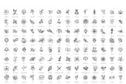 Set of Flowers and Herbs Icons, a Healthcare Illustration by Tettygreen (Thumbnail 1 of 4)
