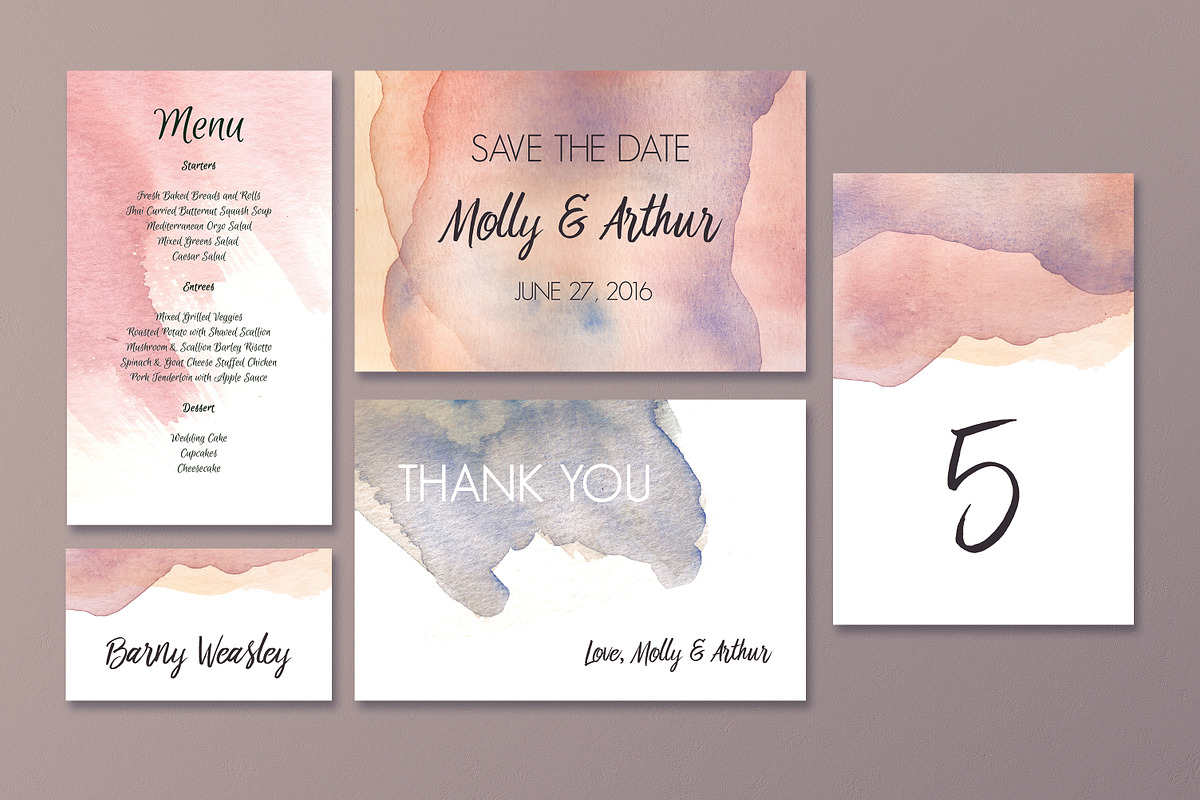 The Dreamy Watercolour Collection, an Invitation Template by Knotted Design (Photo 9 of 9)