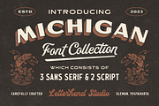 MIchigan - Font Collection, a Script Font by Letterhend Studio (Thumbnail 1 of 9)