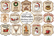 Vintage Christmas Labels Sublimation, an Illustration by OK Design (Thumbnail 1 of 5)