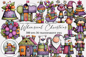 Whimsical Christmas Clipart, an Illustration by Designworld