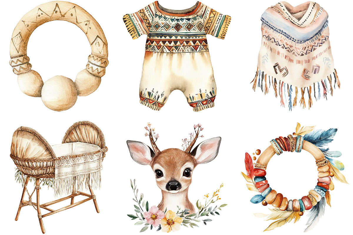 Boho Baby Doodles Sublimation Png, an Illustration by cherrydesign (Photo 3 of 3)