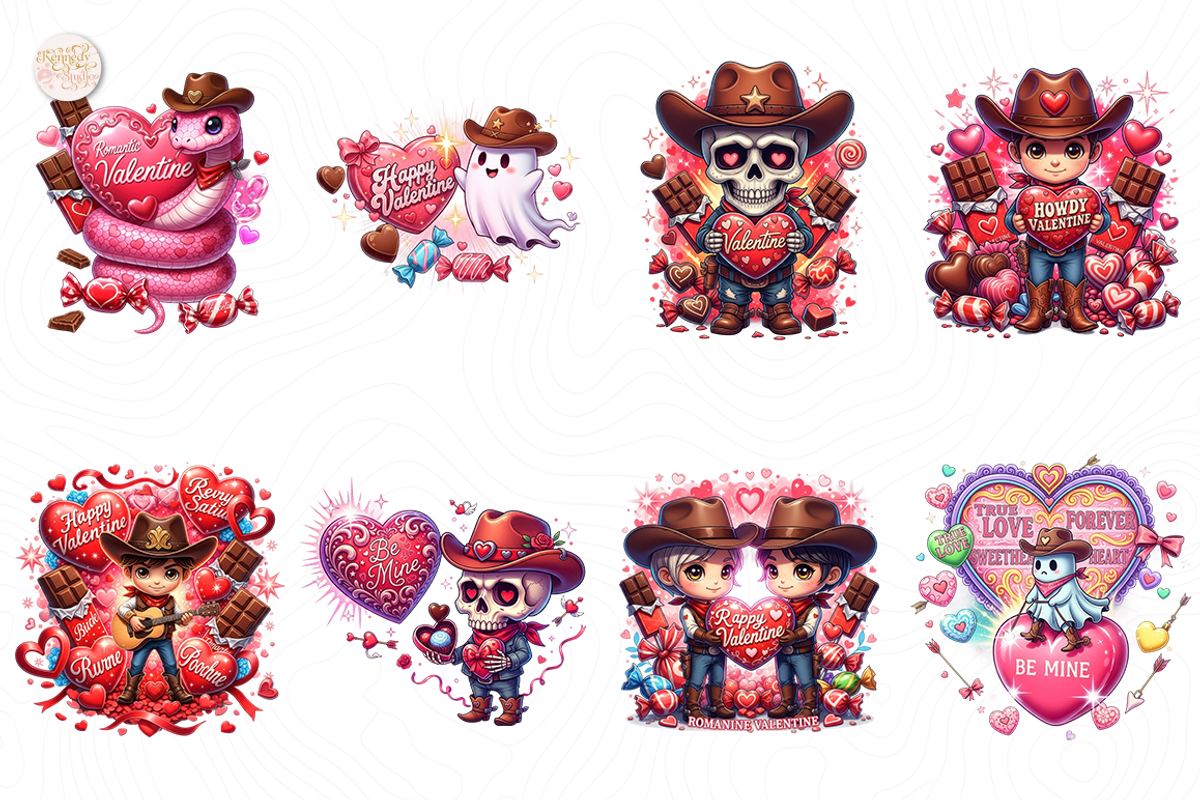 Howdy Valentine PNG Clipart Mini, an Object Illustration by KennedyStudio (Photo 2 of 5)