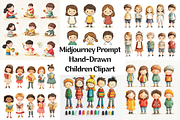 Prompt Hand-Drawn Children Clipart, a Decorative Illustration by Creative design (Thumbnail 1 of 7)