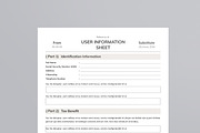 User Information Sheet Template, a Print Template by MightyDesign (Thumbnail 2 of 8)