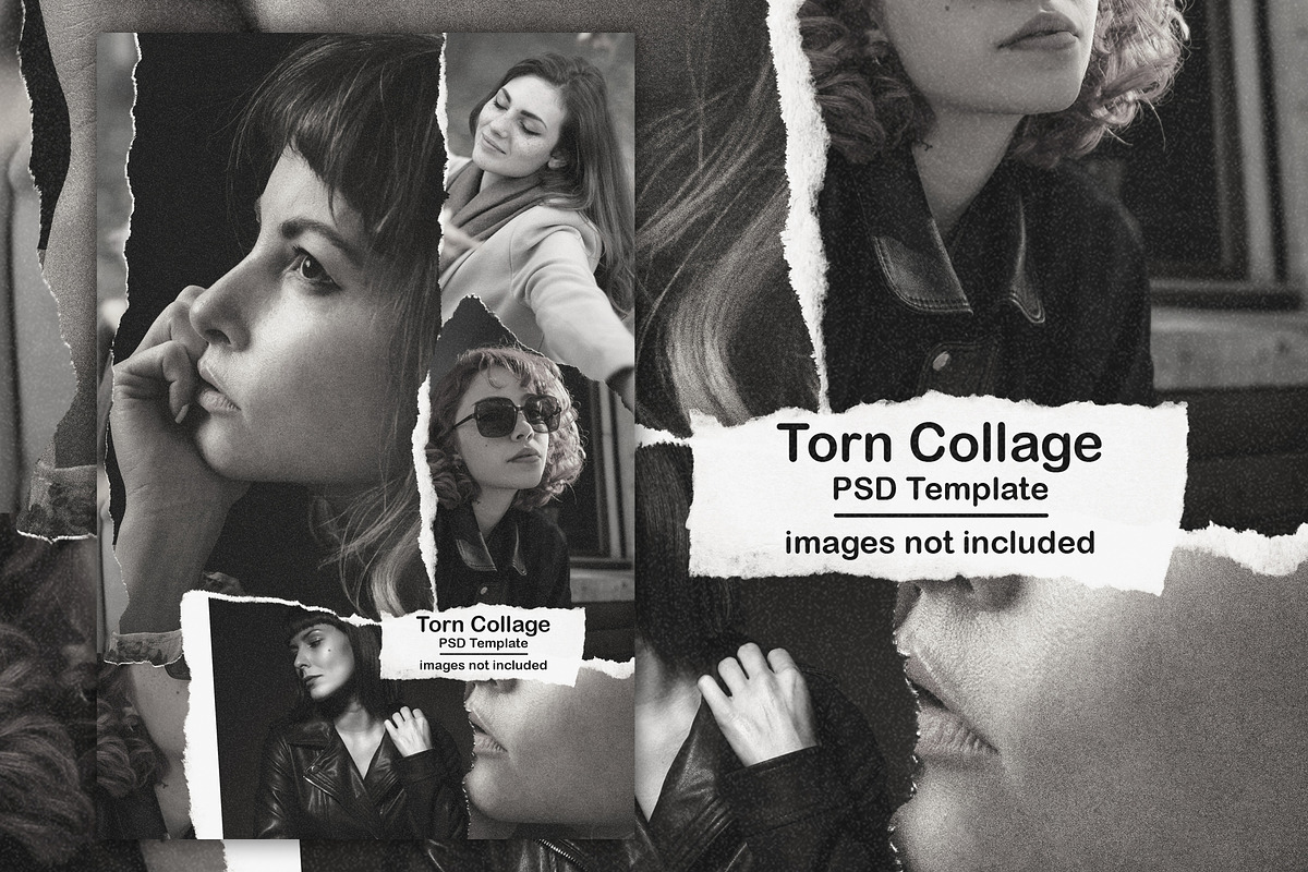 Torn Collage PSD Template, a Layer Style Add-On by iHemalaya (Photo 1 of 3)