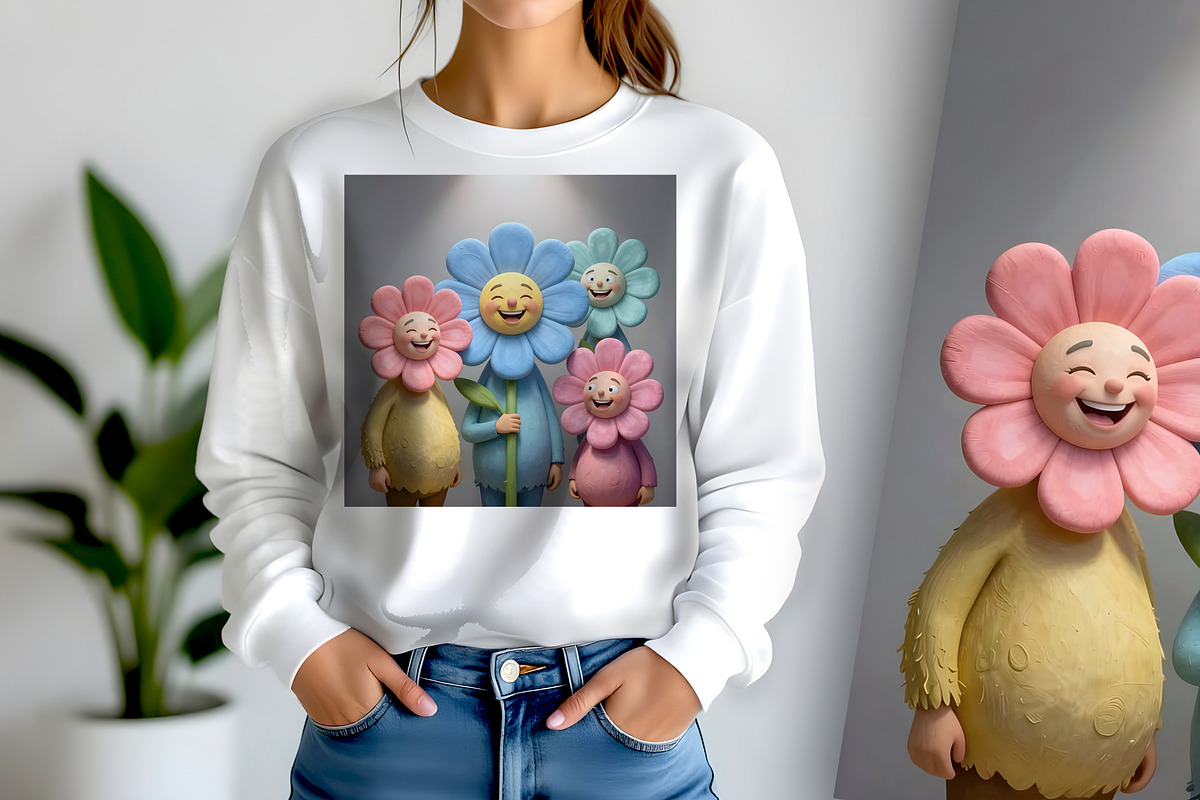 Happy Flower Family, a Person Illustration by Sharon Schwalbe (Photo 2 of 5)