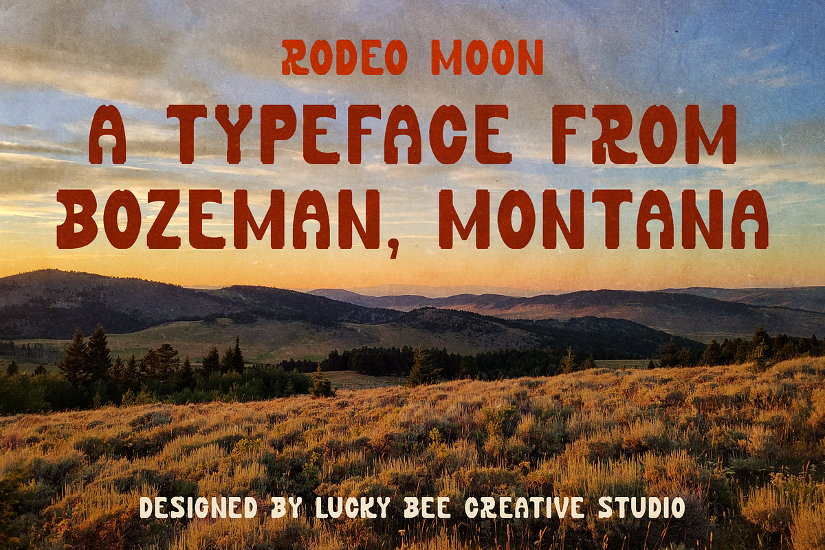 Rodeo Moon A Western Slab Serif Font, a Slab Serif Font by Lucky Bee Creative Studio (Photo 5 of 8)