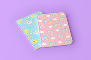 Kawaii sun, cloud, rainbow patterns, a Pattern Graphic by JulyGart (Thumbnail 3 of 5)