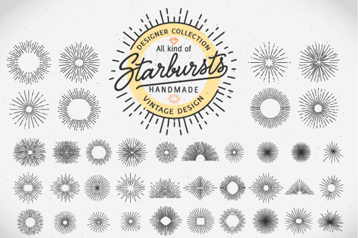Starburst bundle with png files!, an Education Illustration by VectorBakery