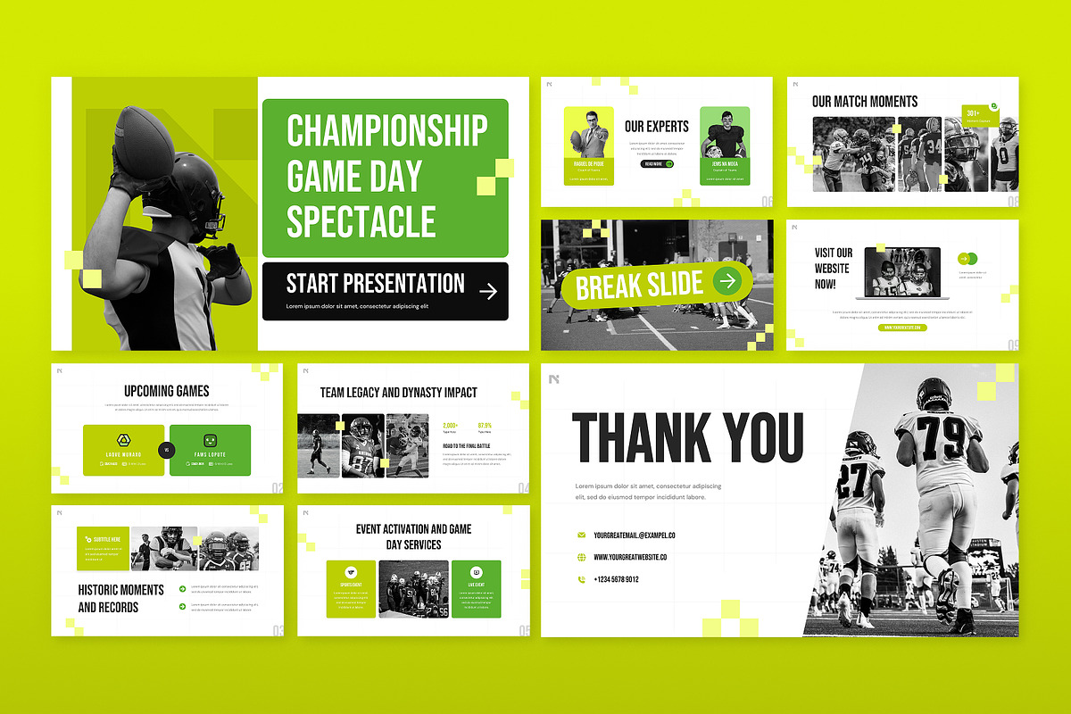 Super Bowl Google Slides, a Presentation Template by Antstheme (Photo 3 of 4)