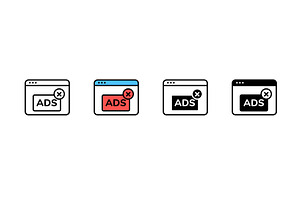 Various browser windows with close, a Technology Illustration by skripnikbb