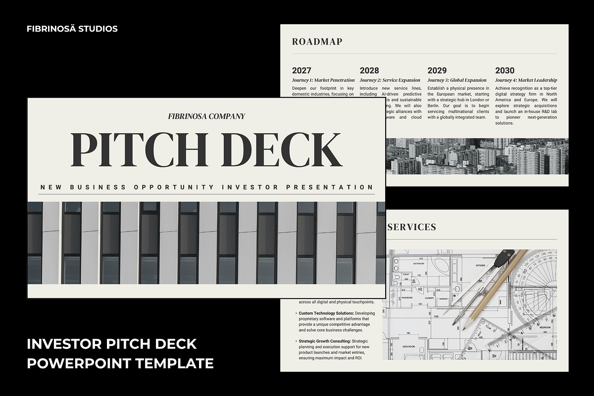 Pitch Deck PowerPoint, a Presentation Template by FIBRINOSÄ (Photo 1 of 6)